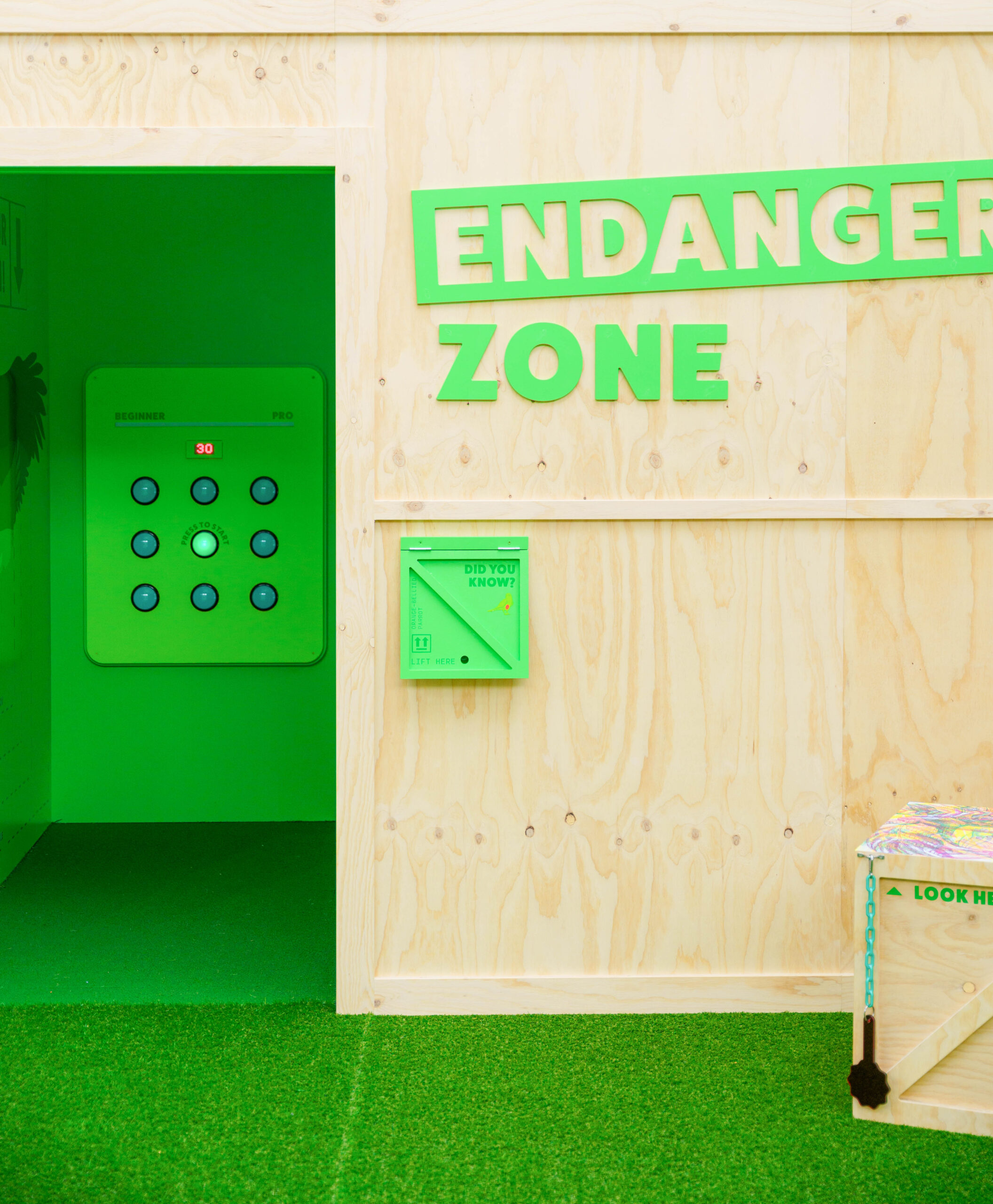 Entry to wooden and Green Enclosed Endangered Zone Interactive set.
