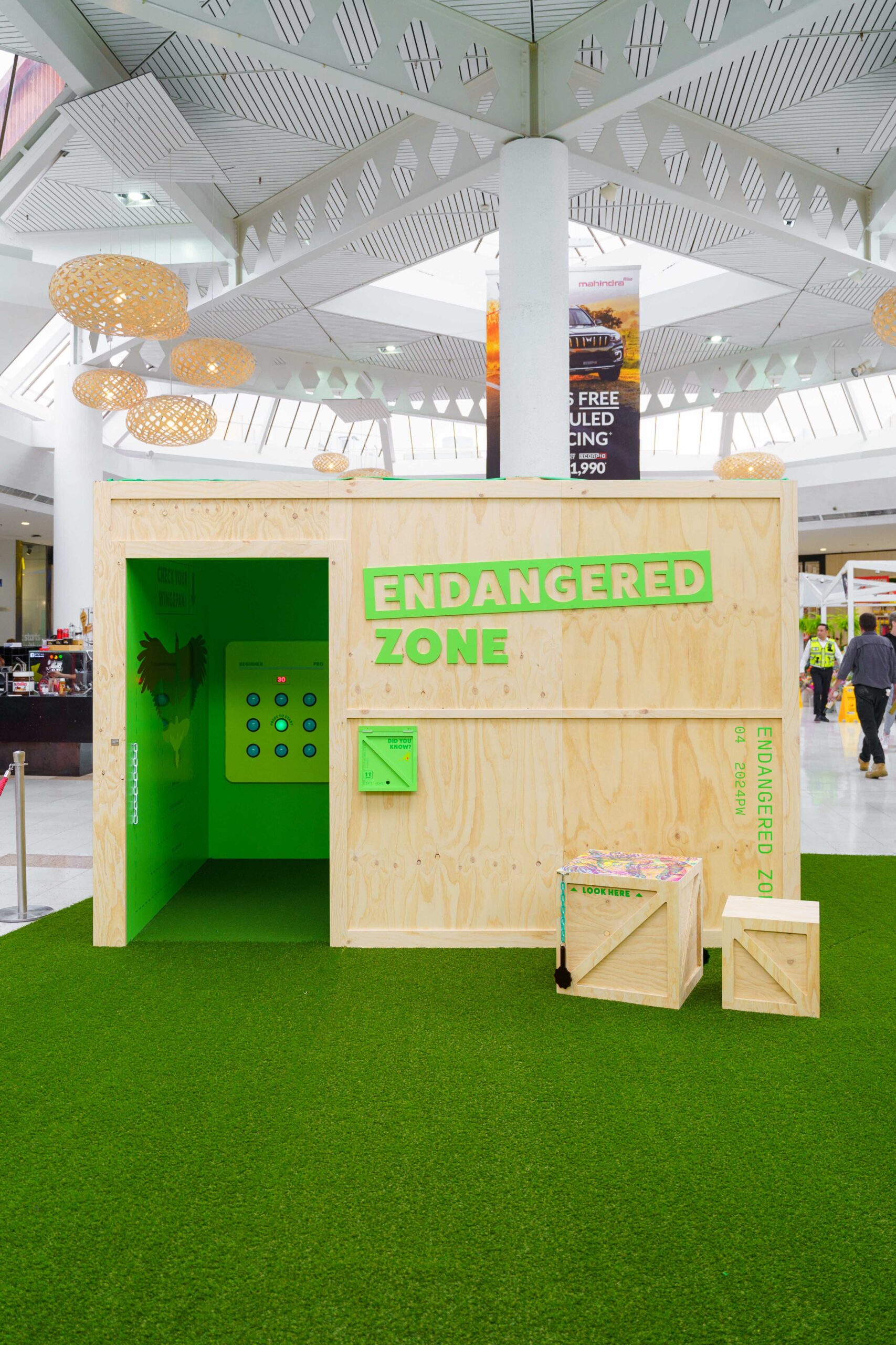 Wooden and Green Walkthrough, Enclosed Interactive Set for Kids on Endangered Species.